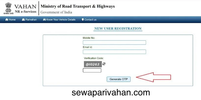 Vahan portal for vehical details